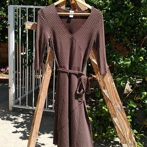 Gap Stretch Dress V-Neck Fit' nFlare Faux Wrap